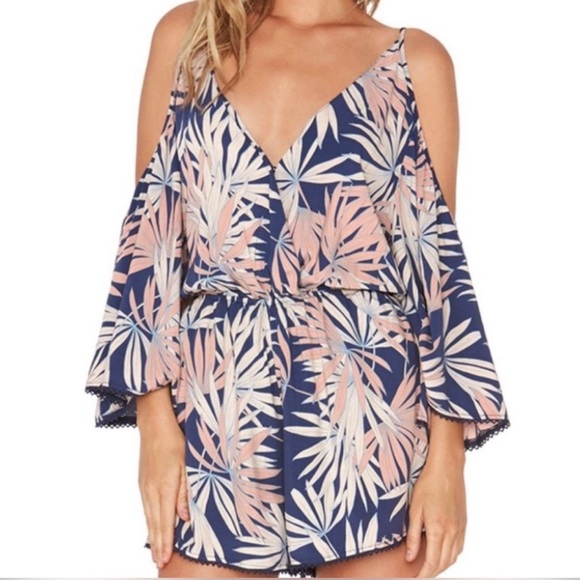 L*Space Polynesian Palm Soho Romper - Picture 1 of 9